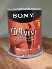 Sony CD-R Music 100 Pack of Blank Recordable Discs NEW Color Collection 80 Min