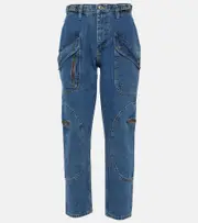 [Re/Done] Re/Done Racer high-rise tapered cargo jeans 27 blue