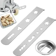 Set of 2 Biscuit Attachment 430 Pastry Attachment Accessories for Kitchenaid Biscuit Attachment Meat Mincer Pastry Attachment Stainless Steel for Food Processors Stainless Steel Extension Accessories