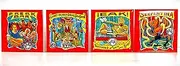 Officially Licensed Coney Island Circus Sideshow Magnet Set of 4 Freak Bar, Serpentina, Tattooed Man Made in The USA