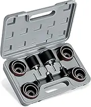 HILTEX 10342 Drum Sander Kit, 26 Pc Set, 1/8 & 1/4" Drive Spindle Sander for Woodworking, Spindle Sander Sleeves & 5 Rubber Sanding Drum for Drill, Sanding Arbor, 1" Drum Sander Paper, 80 & 120 Grit