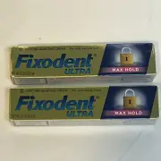 Fixodent ULTRA Denture CREAM 2.2oz Lot of 2