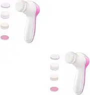 Baluue Pcs Brush Head Face Brush Deep Pore Cleaning Gentle Facial Cleanser Face Wash Compact for Home Travel Use