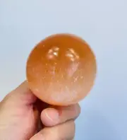 Orange Selenite Crystal sphere (6cm) SN030 x 1