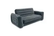 Intex Inflatable 203 x224x 66cm Pull Out Air Couch Sofa Bed w Drink Holder Grey