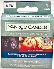 Yankee Candle Car Powered Fragrance Air Freshener Refill APPLE PUMPKIN 1 Refill