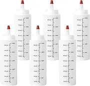 6pcs 250/450ML Sauce Bottle Squeeze Crafts Bottle Condiment Dispenser (250ml 6pcs)
