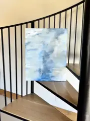 original abstract acrylic painting on canvas 24x30 framed