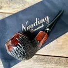 Eric Nording The Red Partial Rusticated Polished Bulldog Briar Tobacco Pipe NEW