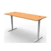 Adjustable Workstation Beech And White 1500X700Mm - Assembled Delivery