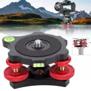 LP-64 Camera Tripod Head Leveling Base Mount Alloy Triple-wheels Load 15kg
