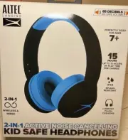 Altec Lansing Bluetooth Wireless Headphones Kids Safe Active Noise Canceling NIB