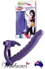 NEW Frisky 6.5 inch Silicone Double Penetration Vibrating Rabbit Penis Ring