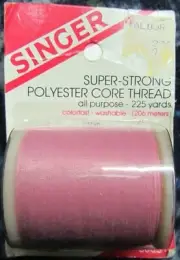 THREAD Vintage SInger Pink Super Strong Polyester Core Thread 225 yards never op