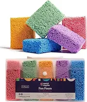 Fun Foam Modeling Foam Beads Play Kit, 5 Blocks Children's Educational Clay for Arts Crafts Kindergarten, Preschool Kids Toys Develop Creativity, Motor Skills