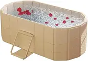 Portable Bathtub,Large Insulated Hot Or Ice Bath Bucket | Foldable Soaking Bathtub Family Bathroom Accessory for Outdoor Camping