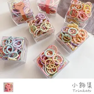 【小飾集】糖果髮圈/可愛糖果色系兒童小指髮圈100入組(7款任選)
