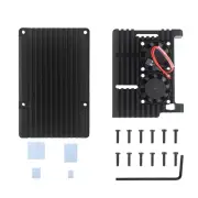 Metal Armor Case Shell Box W/ Dual Fan Heatsink For Raspberry Pi 4 Model B 4B G