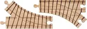 WOODEN TRAIN PAIR OF TRACK SWITCHES Toy -fits Brio Thomas Realistic Lines NEW