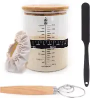 Sourdough Starter Kit 50Oz Wide Mouth Glass Jar Sourdough Bread Baking Supplies