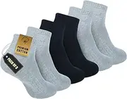 [Zaccai] Men's Ankle Socks Casual Lightweight Cotton Socks (3 Pairs)