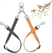 AHQiZFX Pack of 2 Double Dog Lead for 2 Dogs, Double Dog Lead, Tangle-Free Double Dog Lead Coupler, Adjustable Dog Lead for Two Dogs, Dog Lead for Small Dogs, Puppies, Running Training