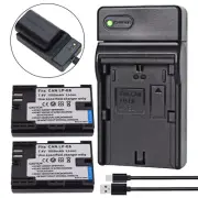 2x Battery LP E6 For CANON EOS R5 R6 90D 60D 70D 80D 5D II III IV +Slim Charger