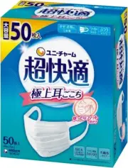 Unicharm 50 Pieces Cho-Kaiteki Super Comfortable Mask S M L Size 1BOX Japan