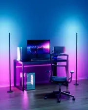 2PCS Corner Floor Lamp,RGB LED Corner Lamp with Remote Control,65" Color Chan...