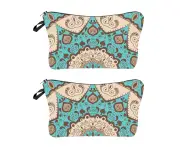 Travel Cosmetic Bag for Women Cosmetic pouch Elegant Patterns Zipper Pouch - Style1