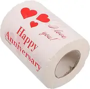 Ipetboom Valentine Printed Toilet Paper Roll 1 Pack Decorative Toilet Paper for Camping Bathroom