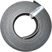 Transmission Belt PU Width 10mm 15mm 20mm 25mm 30mm Polyurethane HTD5M Tooth Transmission Conveyor Timing Belt Open Ended with Steel Cord Black V-Belt (Size : 20meter, Color : 25mm)