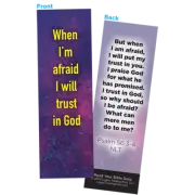 When I'm afraid I will Trust in God, Psalm 56:3-4, Pack of 25 Kids Bookmarks