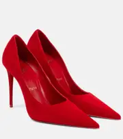 [Christian Louboutin] Christian Louboutin Kate Max 100 suede pumps AU 11 red