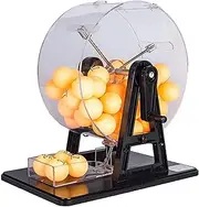 Manual Lottery Machine, Lottery Ball Machine with 100 Pcs Ball, Raffle Drum, Table Tennis Props Lucky Bidding Lottery, Bingo Cage for Large Groups, for Entertainment Venues, Shopping Malls