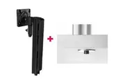 Atdec AWMS-1340 130mm Arm + 400mm Post / 12kg (26.5lb) Flat Screens, 10kg (22lb) Curved Screens + Bolt-Through Desk Fixing, Black