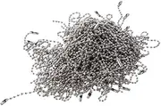 YYlingx 200Pcs Dog Tag Chain Bead Link Chain Beaded Necklace Chains for DIY Crafts