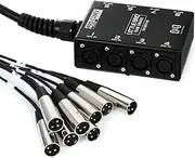Hosa Pro-Conex Little Bro' Sub Snake 8 x XLR Sends and No Returns Cable, 25 Feet