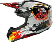 ONeal 5SRS HR, motocross helmet , color: Light Grey/Black/Red/Yellow , size: M