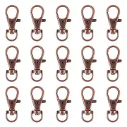 20Pcs Lanyard Snap Hook Swivel Clasps Red Copper Metal Trigger Clip Fastener