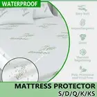 Bamboo Mattress Protector 100% Waterproof Layer Single King Queen Hypoallergic