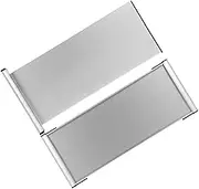 HOMOCONO Office Door Hangers 2 Pack Aluminum Name Plate Holders Wall Mount Double-sided Tape 12x28 Slot for Home Office Accessories