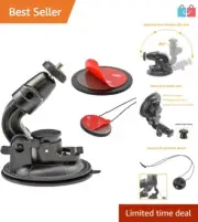 Strong Suction Cup Windshield Mount for DSLR Cameras - 360° Adjustable Arm