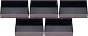 Set of 5 [A] 9 inch Long Hand Flower Housing Shokado Black Painting Parent (26.9 x 18.4 x 5.8 x Internal Dimensions 26.2 x 17.5 x 5.2 cm) | Shokado Bento