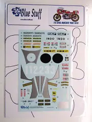 Blue Stuff Decal Sheet 1:12 Scale Ducati 900 NCR Racer suit Tamiya Kit # 14022