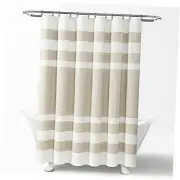 Cape Cod Stripe Yarn Dyed Cotton Shower Curtain, 72" x 72", 72" x 72 Taupe