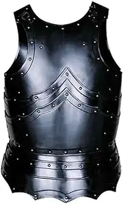 Blackened Balthasar Breastplate Medieval Knight Chestplate Warrior Armour, Black