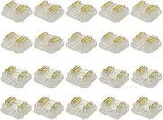 Masterwon RGBW LED Strip Light Connectors 5-Pin 12mm Solderless Clips for COB Strip-to-Wire Joints (Pack of 20)