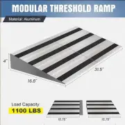 Nuvium 3-4" Rise Modular Threshold Ramp for Doorways + 1100 LB limit.