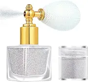 Tolenre Glitter Powder Spray, Airbag Spray High Gloss Spray, Hair Highlighter Spray, Highlighter Powder Spray, Shimmer Sparkle Powder, Highlighter Makeup Pigment Powder for Face Body (Silver)